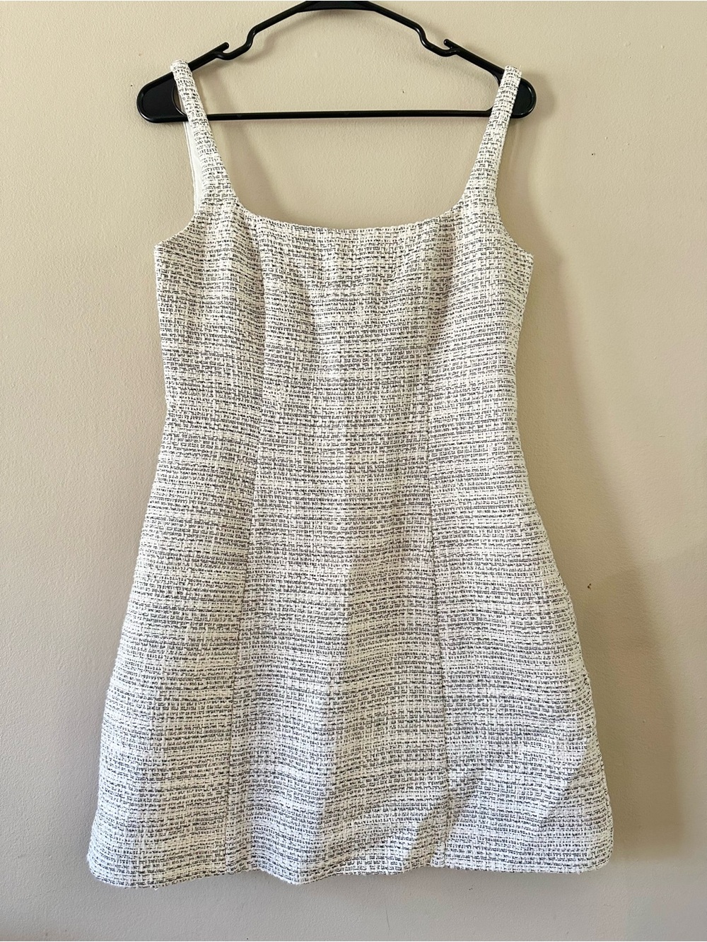 Staud Edie Boucle Tweed Scoop Back Mini Dress, Sz 6